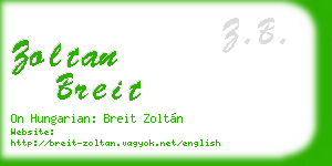 zoltan breit business card